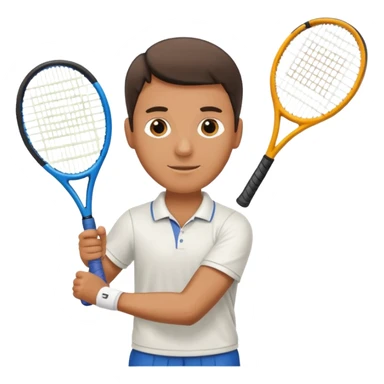 man playing tennis sticker