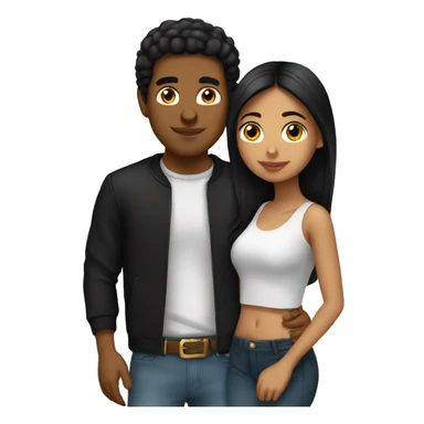 Mexican girl with Dominican boyfriend sticker