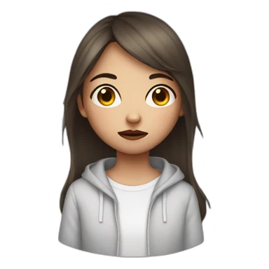 mysterious girl with nosebleed sticker