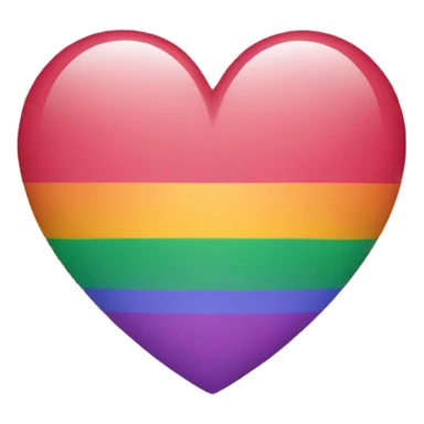 heart emoji with the lesbian flag inside sticker