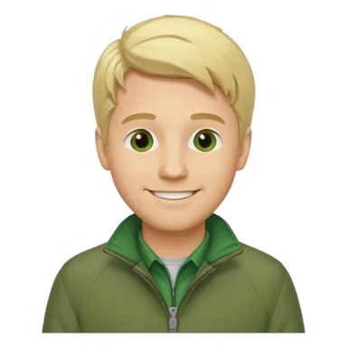 james silent hill a man with blonde hair and green jacket sticker