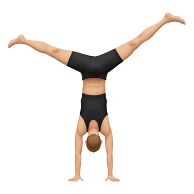 black shorts and tank tops white man one handhandstand sticker