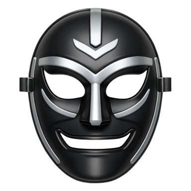 Masque noir de gardien de hockey sticker