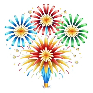 fireworks travelling through the sky ready to explode sticker