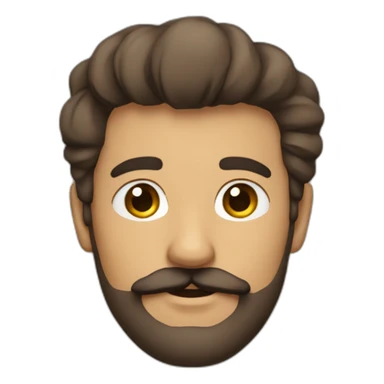 Homme brun avec un peu de barbe et de moustache  sticker