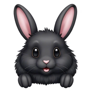 Black bunny rabbit jumping sticker