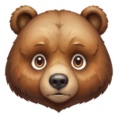 watercolor Sad Bears face sticker