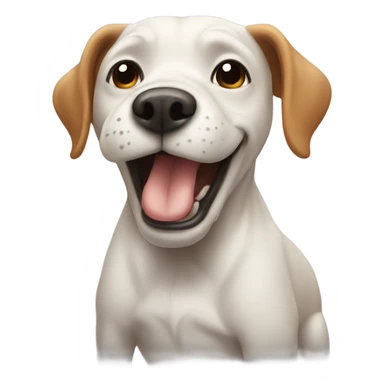 A dog farting sticker