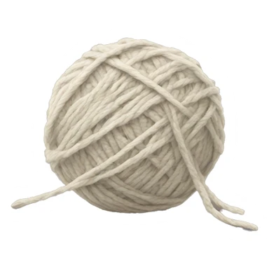 Plain Ball of yarn with a loose end sticker