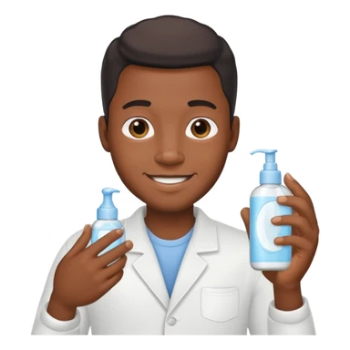 Baby oil and lotion black man sticker