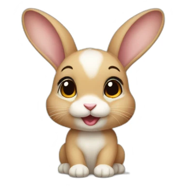 The cutest baby rabbit sticker