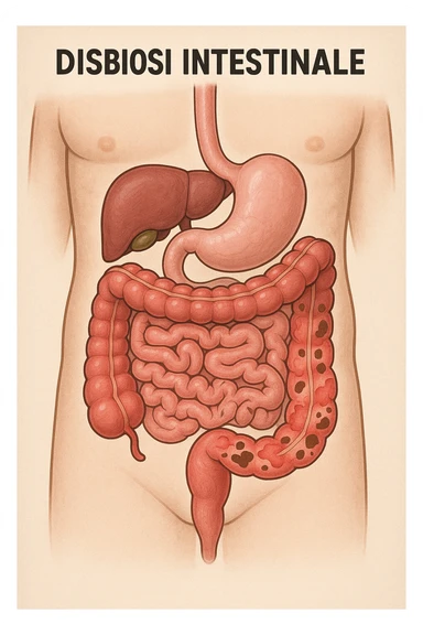 disbiosi intestinale vista anatomicamente sticker