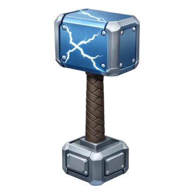 Thor hammer with thunder back side sticker