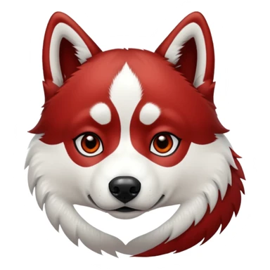 Red white black husky sticker