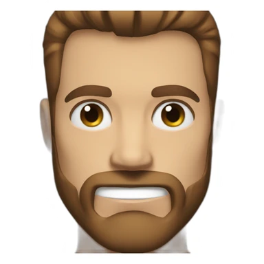 Batman Blue Eyes Brown Beard Muscle sticker