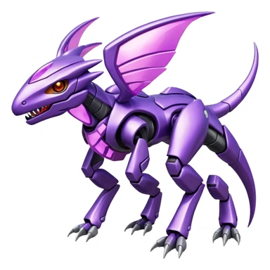 Shiny Exotic Colorful epic Miraidon-Genesect-Fakémon-hybrid-creature (full body)  sticker