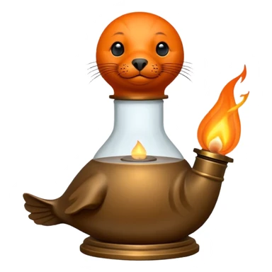 Seal oil lamp, Inuits sticker