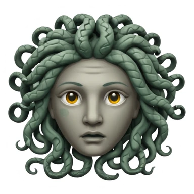 statue head medusa sticker