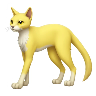 Yellow lombax-sergal-cat full body sticker