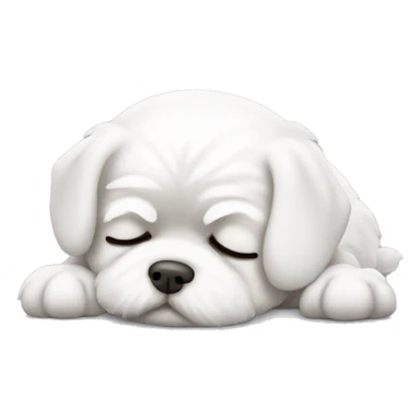 Maltese falling asleep sticker