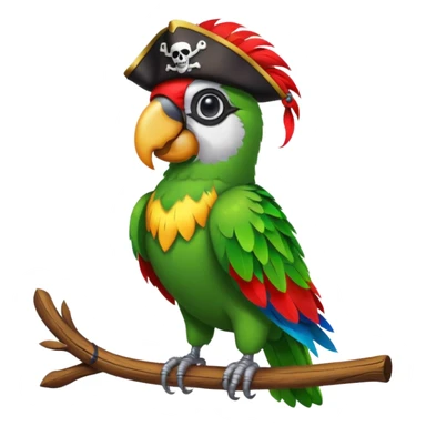 pirate parrot sticker