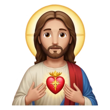 Jesus with sacred heart sticker