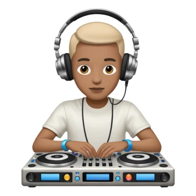dj with setup sticker