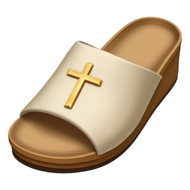 Jesus Christ's single open toe slipper sticker