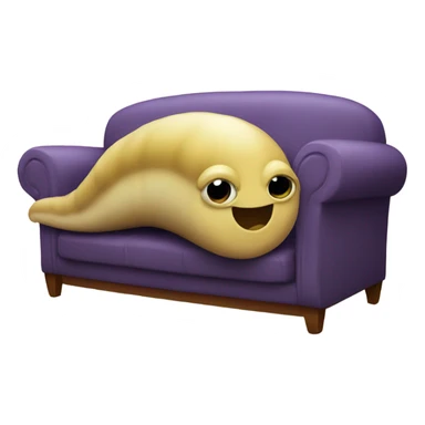 Slug sitting on couch  sticker