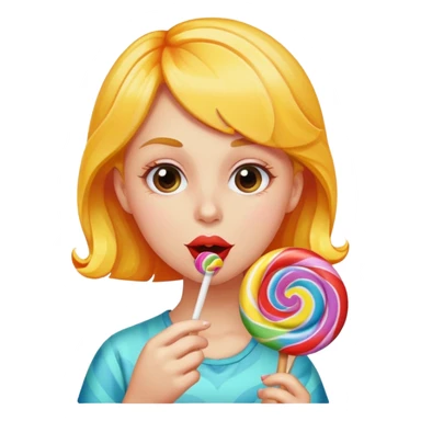 Girl sucking lollipop  sticker