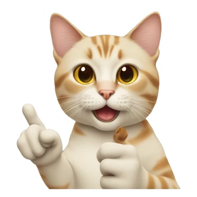 Cat giving a middle finger  sticker