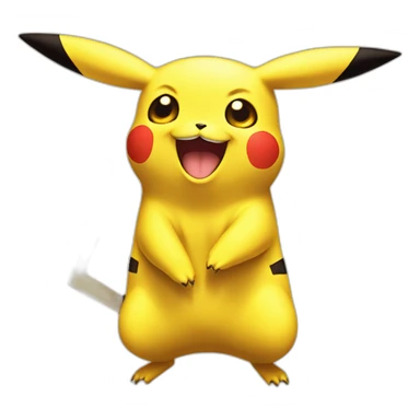 Pikachu mort de rire sticker