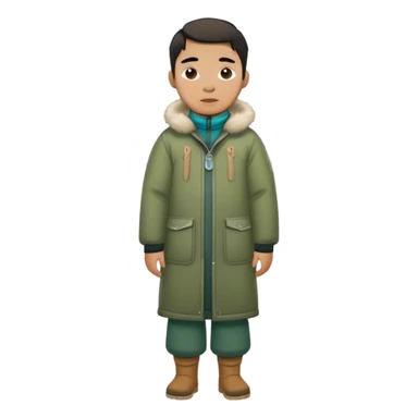 photorealistic greenland citizen standing full length sticker
