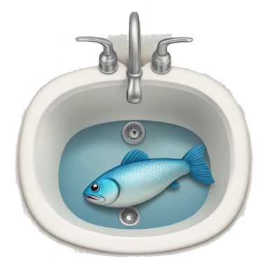 Fish in a sink sticker