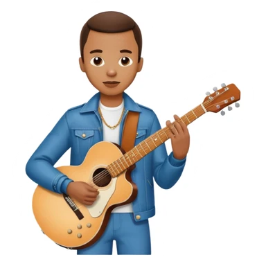 Steve Lacy with guitar and stylish outfit sticker