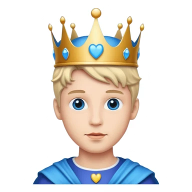 Principe con ojos de corazónes azules sticker