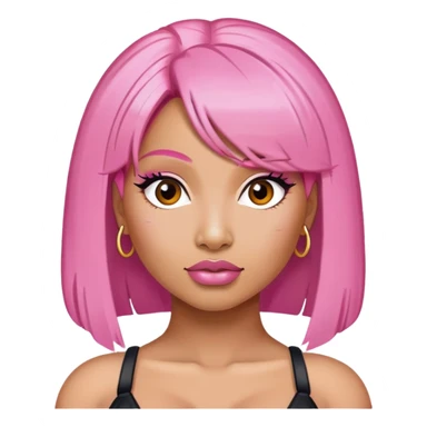 Nicki Minaj with pink hair sticker