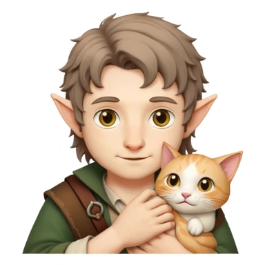 A hobbit with a cat  sticker