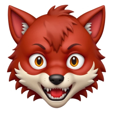 Wolf Boy Red Scared sticker