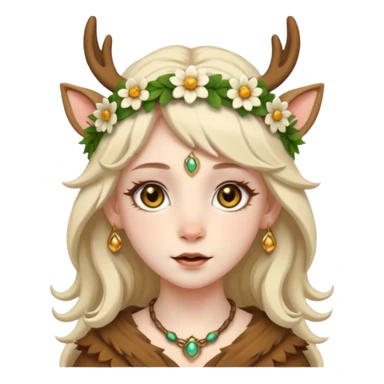 Cute Druid human like fawn sticker
