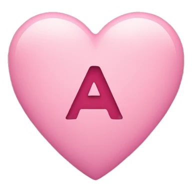 heart with the letter a in the middle sticker