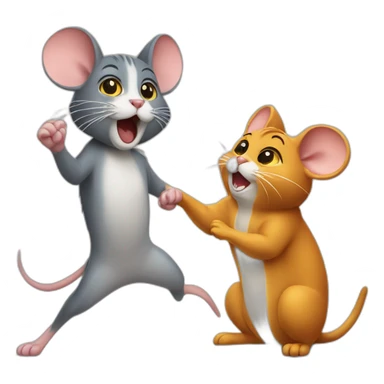 mouse slapping a cat sticker