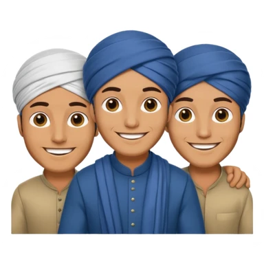 Muslim men wearing turbans sticker
