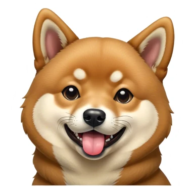 Black Shiba Inu with tongue out sticker