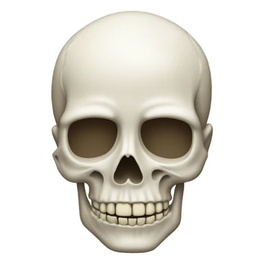 Skull emoji with right side of head  sticker