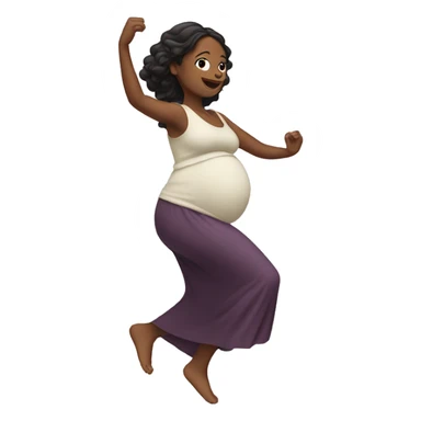 Pregnant lady dancing  sticker