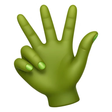 GREEN HAND POINTING RIGHT HORIZONTALLY sticker