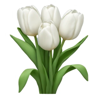 white tulips sticker