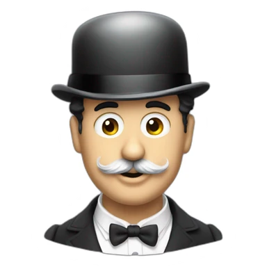 Charlie chaplin with flat hat sticker
