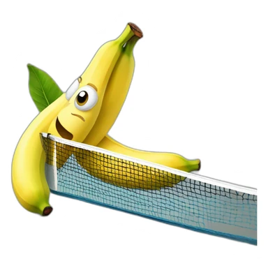 Banana won a tennis tournament sticker